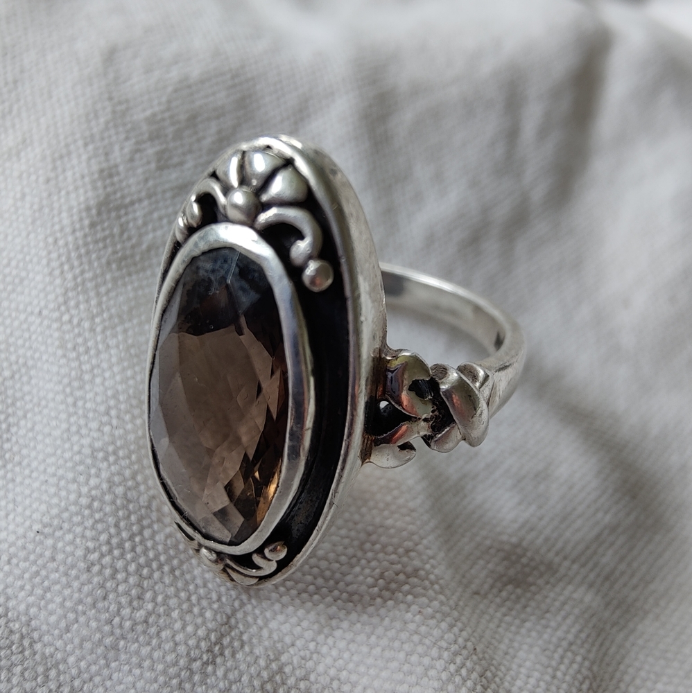 Smokey topaz ring size8